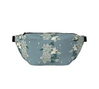White Bauhinia - Marsupio a tracolla grande, regalo per godersi sport, festival, allenamento, viaggi, corsa, casual, nero, taglia unica, Nero , Taglia unica