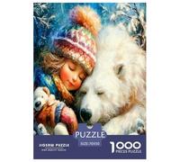 White Bear And Little Girl 1000 Pezzi Puzzle Classici Per Adulti E Bambini Da 14 Anni E Più Giochi Del Cervello Sfida Impossibile - Regalo Per Amore E Amico 70x50cm/1000pcs