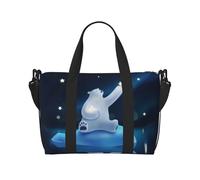 White Bear - Borsa da viaggio per il fine settimana, per adulti, adatta per viaggi, campeggio, picnic