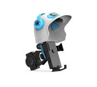 (White) Bicycles Phone Holder Helmet Shape Sunshade Rainproof Handlebar