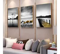White Black Bridge Trestle Reef Rock Scenery Modern Art Poster Canvas Painting Wall Prints Immagini Home Decor 50x75cmx3 Senza cornice