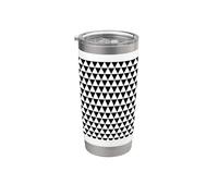 White Black Nordic Scandinavian Triangles Squares Pattern Bicchiere termico in acciaio inox doppia parete