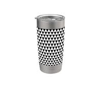 White Black Nordic Scandinavian Triangles Squares Pattern Bicchiere termico in acciaio inox doppia parete