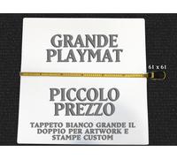 White Blank PLAYMAT BIANCO • Doppio Grande Dobule BIG 61 x 61 • CHOOSE AN IMAGE