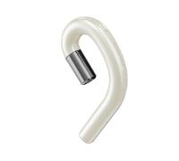 (White) Bluetooth Headphones Non Ear Plug, Noise Cancelling Headset Ear-hook