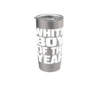 White Boy of The Year Graphic Bicchiere termico in acciaio inox doppia parete