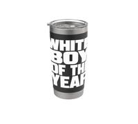White Boy of The Year Graphic Bicchiere termico in acciaio inox doppia parete