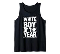 White Boy Of The Year Umorismo Ironic Bold Spruzzo Statement Canotta