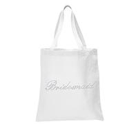 White Bridesmaid White Luxury Rhinestone Crystal Bride Tote bag Bridal Shower wedding party gift bag by CrystalsRus