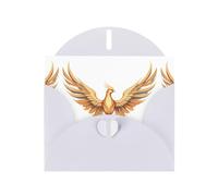 White BROLEO Phoenix spread its wings at sunrise Prints, biglietto di auguri per Natale, compleanno, San Valentino, anniversario di matrimonio e inviti per feste