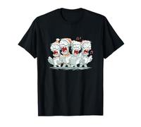 White Christmas Zombies Singer Costume per Gli Amanti del Canto Caroling Maglietta