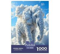 White Cloud Elephant 1000 Pezzi Puzzle Classici Per Adulti E Bambini A Partire Da 12 Anni Giochi Educativi Giocattoli Sfida Impossibile - Regalo Per Amore E Amico 38x26cm/1000pcs