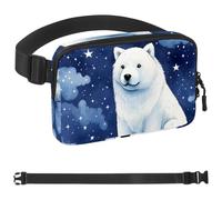 White Cloud Star Polar Bear-1645 - Marsupio a tracolla per uomo e donna, borsa da cintura per viaggi, casual, passeggiate, corsa, escursionismo, ciclismo, multicolore, 4 x 23 x 15 cm, Multicolore,
