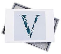 WHITE COTTON CARDS Alphabetics Iniziale V Mini Photo Album, Multicolore