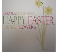WHITE COTTON CARDS - Biglietto di Auguri di Pasqua, Motivo: narcisi