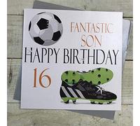 WHITE COTTON CARDS - Biglietto per Auguri di 16° Compleanno, per Il Figlio, Formato Grande