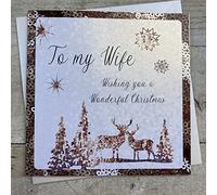 White Cotton Cards c5-w "To my Wife" cartolina natalizia