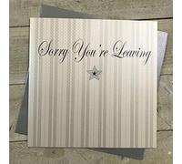WHITE COTTON CARDS Code XPD24 Grande Fatto a Mano Sorry You' re Leaving Leaving Card