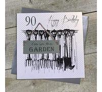 White Cotton Cards E72 - 228,6 cm "Happy Birthday I' m in the Garden Birthday