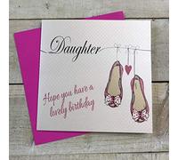 White Cotton Cards ll96-d "Birthday Hope you have a lovely Day Daughter" Birthday "
