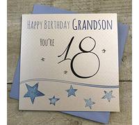 White Cotton Cards llb18-gs "Happy Birthday Grandson... you' re 45,7 cm a mano il ° compleanno