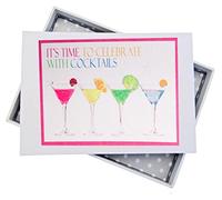 WHITE COTTON CARDS, Mini Album Fotografico per celebrazioni, Cocktail al Neon, NCC1T, Bordo, 12,5 x 17,5 x 2,5 cm