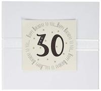 White Cotton Cards MTGA18G - Libro degli ospiti "Happy Birthday to You, 30"