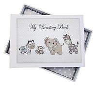 White Cotton Cards My Boasting Book Silver Toys - Album piccolo