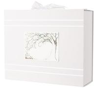 WHITE COTTON CARDS Open Design Albero, Grande Scatola dei ricordi, Board, Bianco, 27.2 x 32 x 11 cm