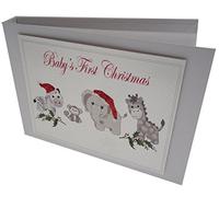 WHITE COTTON CARDS Value Range - Album natalizio per bambini, motivo: primi giocattoli natalizi (argento), TVXST
