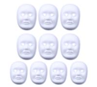 White Craft Paper Cosplays - Costume dipinto su tutto il viso, verniciabile, colore: Bianco