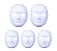 White Craft Paper Cosplays - Costume dipinto su tutto il viso, verniciabile, colore: Bianco