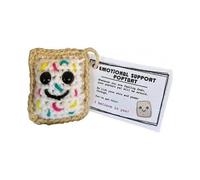 (White)Creative Handmade Emotional Support Poptart Gift, Adorable Crochet Christmas Pop-Tart Knitted Doll Ornament, Fun Stress Relief Poptart Toy