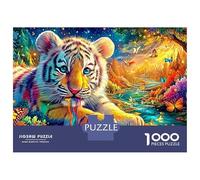 White Cub Licking Rainbow Liquid Puzzle Da 1000 Pezzi The Forest King Gioco Classico Per Bambini E Adulti, Riciclato 52x38cm/1000pcs