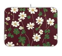 White Daisy - Panno per asciugare i piatti, resistente al calore, 18 x 24 cm