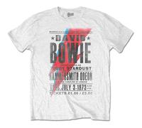 White David Bowie Live at the Hammersmith Odeon ufficiale Uomo maglietta unisex