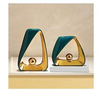 White Decorative Sculpture, Abstract Art Decoration Living Room Window Sill Table Office Sculptures And Statues, Ceramics,Green Set