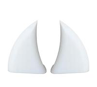 White Devil Horns Car Teeth Waterproof Vehicle Halloween Decoration