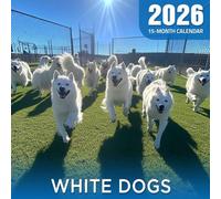 White Dogs 2026 Calendar: Canine friends with crisp white coats captured monthly