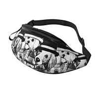 White Dogs In Hats And Bows Borsa a tracolla Runner Piccolo Corsa Sportivo Sottile Alla moda Per Jogging Escursionismo Donna