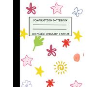 White Doodles Composition Notebook: Aesthetic Notebook |110 Unruled pages | 7.5 x 9.25 inches | For Kids and Teen | School Supplies