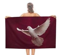 White Dove Midflight Telo mare in microfibra senza sabbia, asciugamano da doccia grande, multiuso, assorbente, per bagno e piscina, 130 x 80 cm