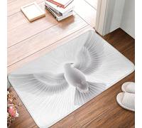 White Dove Pattern Tappeti Da Bagno Antiscivolo Tappeto Entrata Asciugatura Rapida Zerbino Ingresso Per Corridoio Cucina Interno 40X60Cm