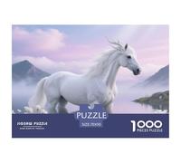 White Dragon Horse, Gioco Di Puzzle Da 1000 Pezzi, Attività Conviviale Per La Famiglia, Regalo O Souvenir, Adatto Dai 10 Anni, Horse, 70x50cm/1000pcs
