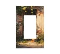 White Duck Old Garden Gate Light Switch Wall Plate Faceplate Cover Single Rocker 1 Gang Decorator Outlet Receptacle Covers per Home Kitchen Room Bathroom Decor