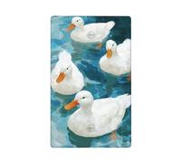 White Ducks Swimming On The Water Single Toggle Blank Wall Plate Light Switch Cover Decorativo 1 Gang per Cucina Camera Bagno Dimensioni 11,4 x 7 cm