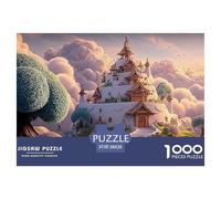 White Estate Floating in The Sky 1000 Pezzi Carta Premium Puzzle Ethereal Fantasy Castle Antistress Jigsaw Educativo Per Amici 38x26cm/1000pcs