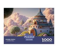 White Estate Floating in The Sky 1000 Pezzi Taglio Preciso Puzzle Ethereal Fantasy Castle Famiglia Jigsaw Regalo Per Adulti 52x38cm/1000pcs