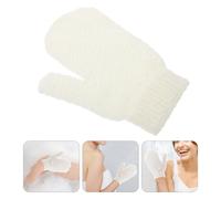 White Exfoliating Gloves for Kitchen Deep Clean and Skin Massage