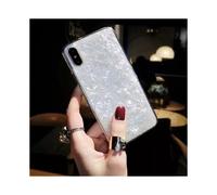 (White,For iPhone X)Custodia Tpu trasparente trasparente con perle di molluschi per X 8 7 6 6s 7 8plus